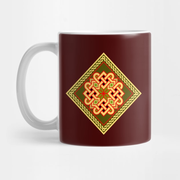 Scandinavian ornament with Celtic knot by Artist Natalja Cernecka